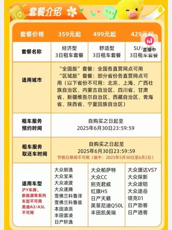 神州租车别直接租！买618的租车卡比直接租便宜多了(图2)